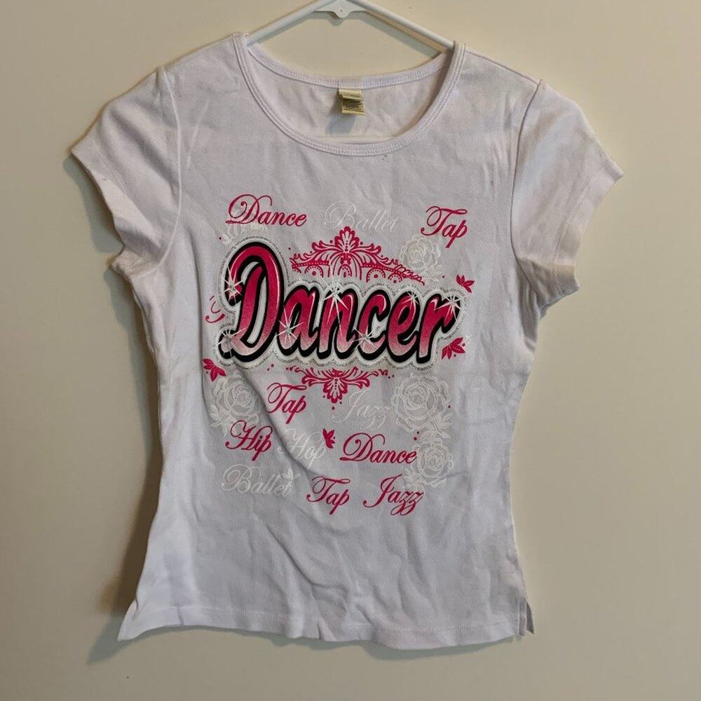 Dancer Short Sleeve Shirt Juniors Medium Dance Ballet Tap Hip Hop Jazz